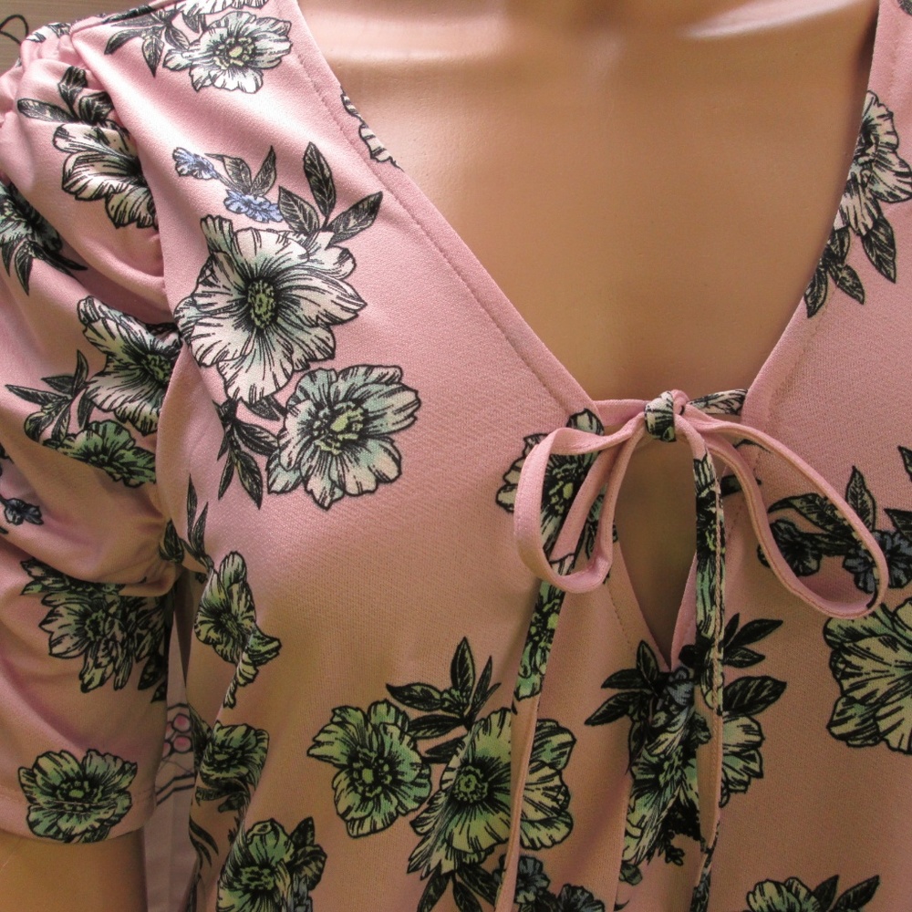 NY-LA NO COMMENT PURPLE LILY LADIES DRESS RUFFLE - Picture 2 of 8
